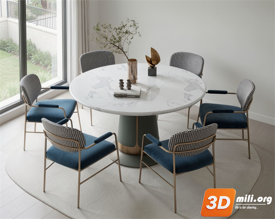 Dining Table Set Skp Files